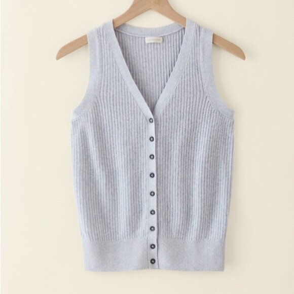Garnet Hill Tops - Garnet Hill Helena Linen & Cotton Tank Sweater